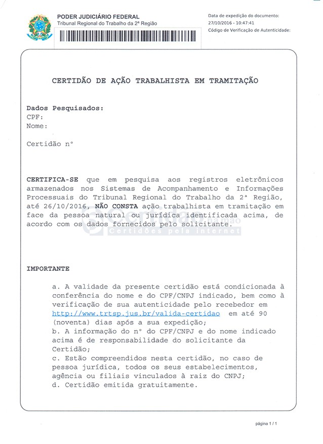 O que é a Certidão Negativa Trabalhista e sua Importância - inspiração 2