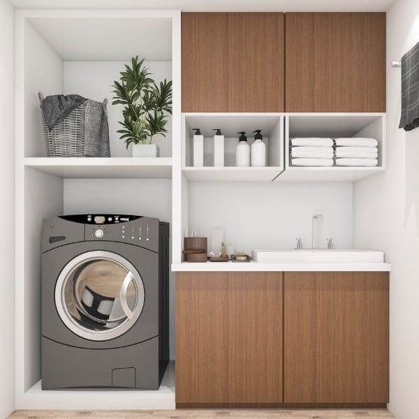 Divisórias Inteligentes: Separando a Área de Serviço do Banheiro - inspiração 2