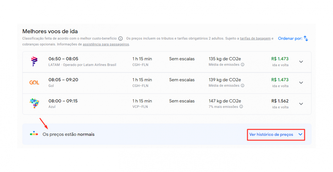 Compare Voos e Companhias Aéreas - inspiração 1