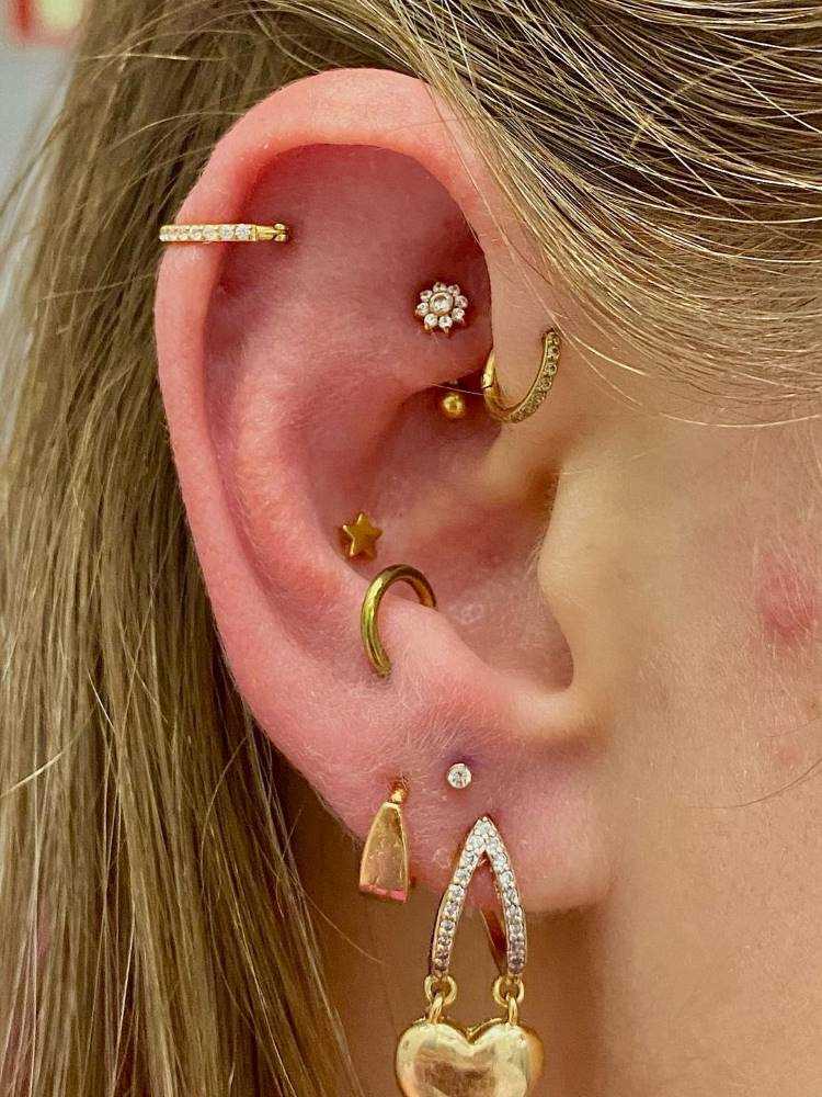 Opções de joias para o tragus que impressionam - inspiração 2