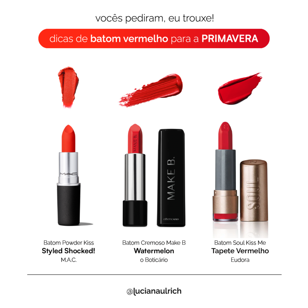 erros ao escolher batom vermelho para pele morena