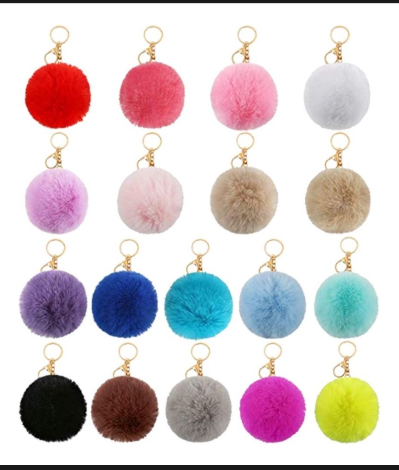 chaveiro de pompom para bolsa