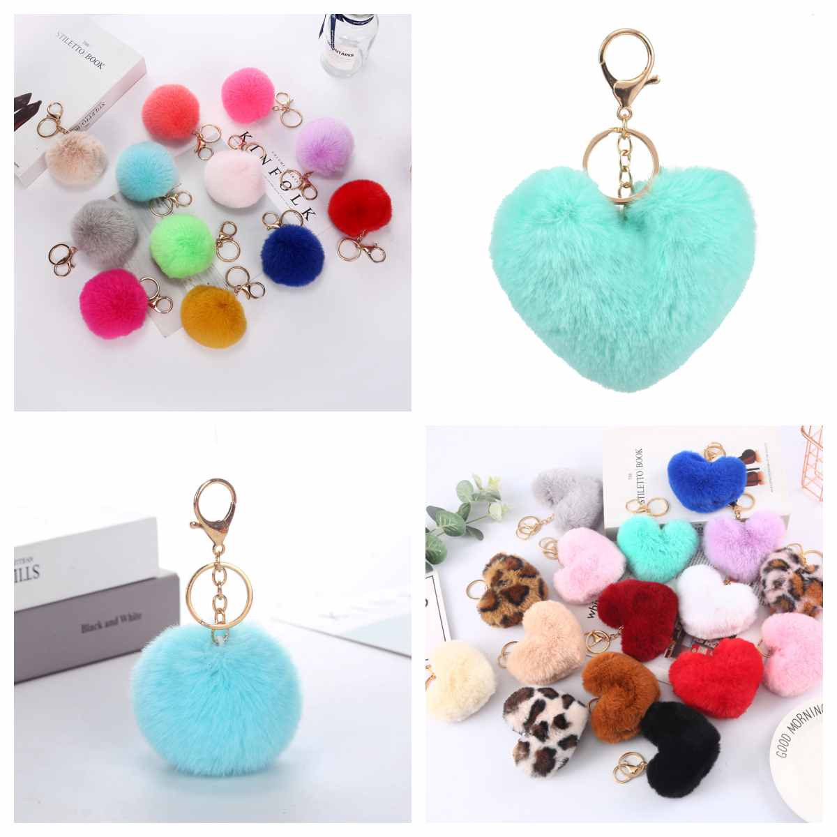 chaveiro de pompom para bolsa