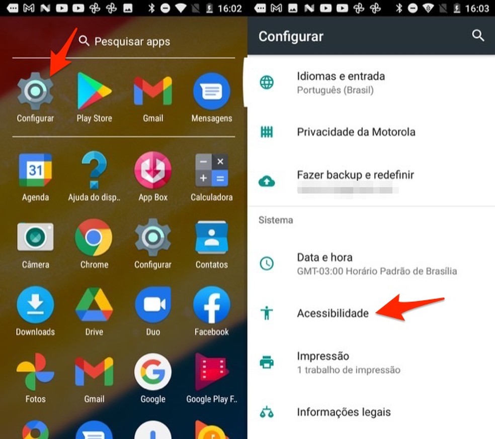 como aumentar a letra do celular android