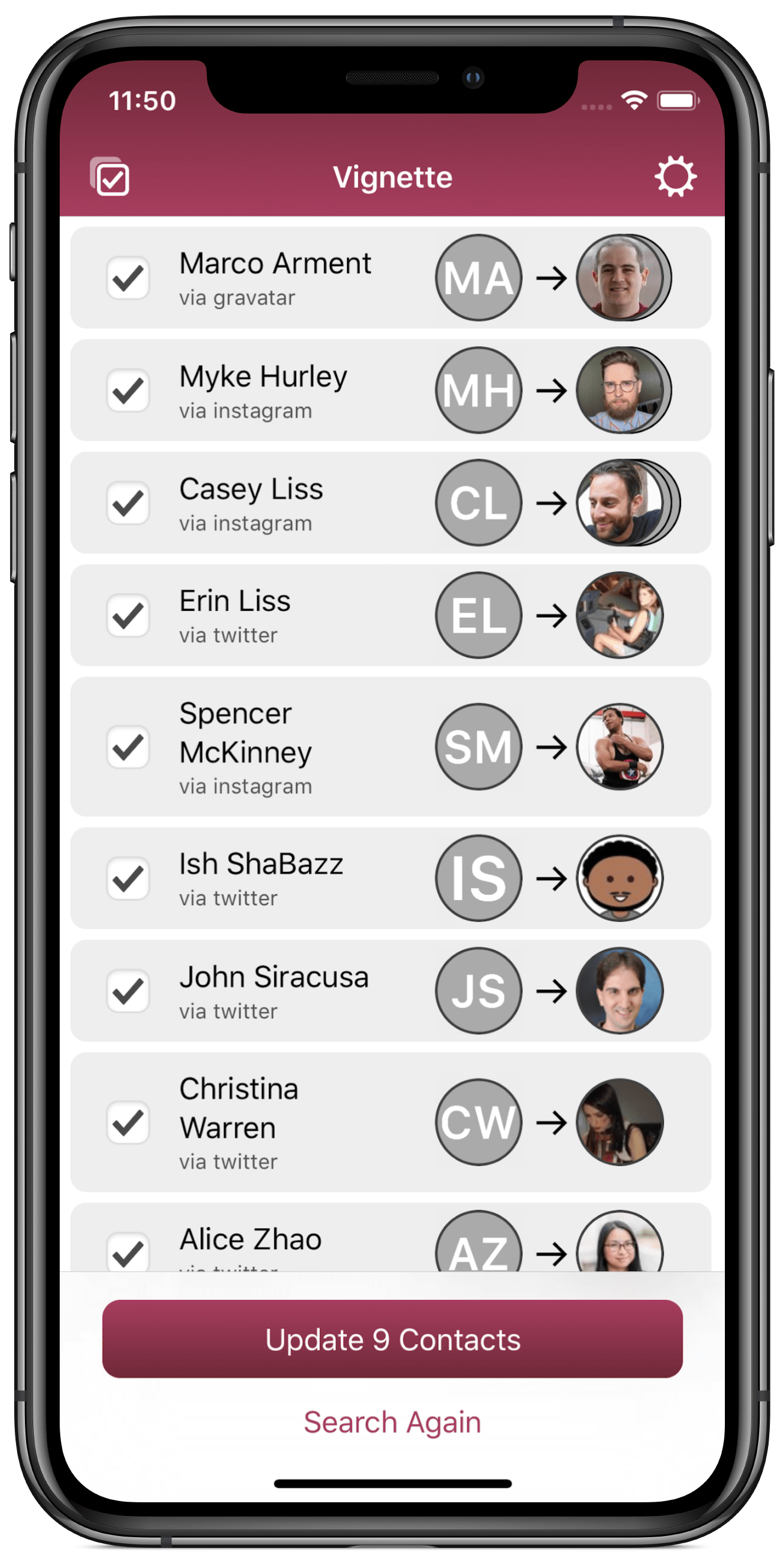 Sincronização automática de fotos de perfil com Contatos do Google