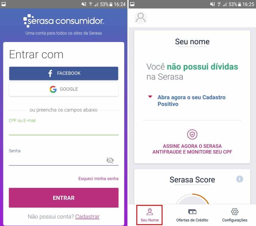 Diferenças entre Serasa