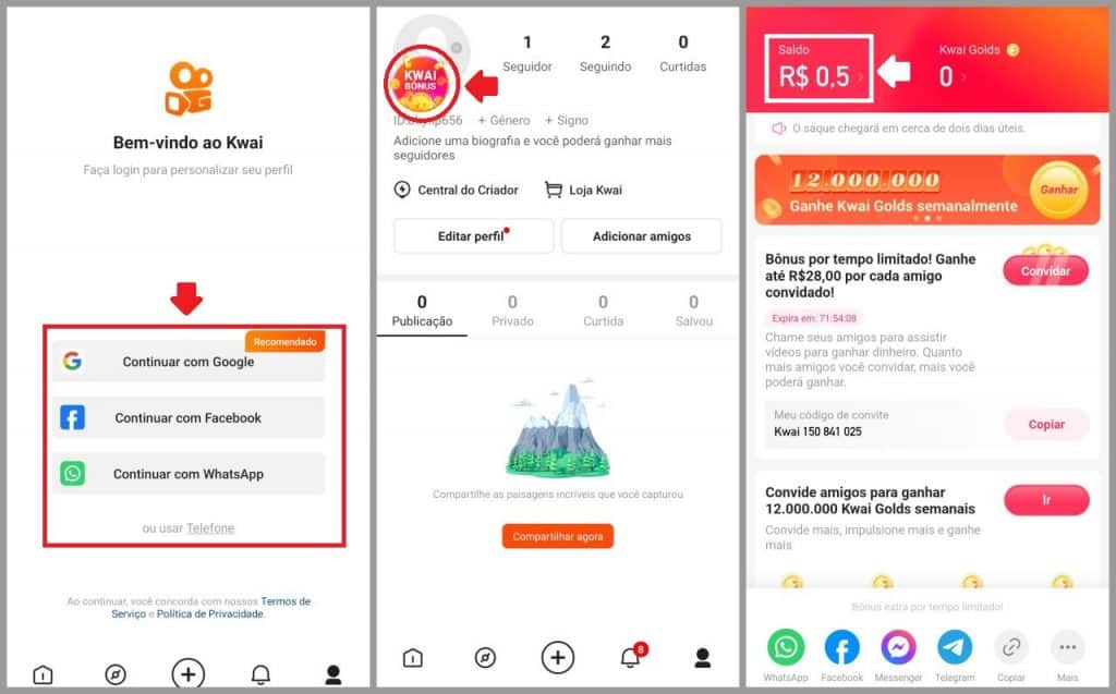 Comparativo: Kwai vs TikTok para ganhar dinheiro