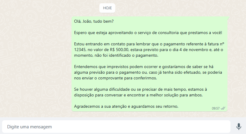 passo a passo para enviar comprovante pelo whatsapp