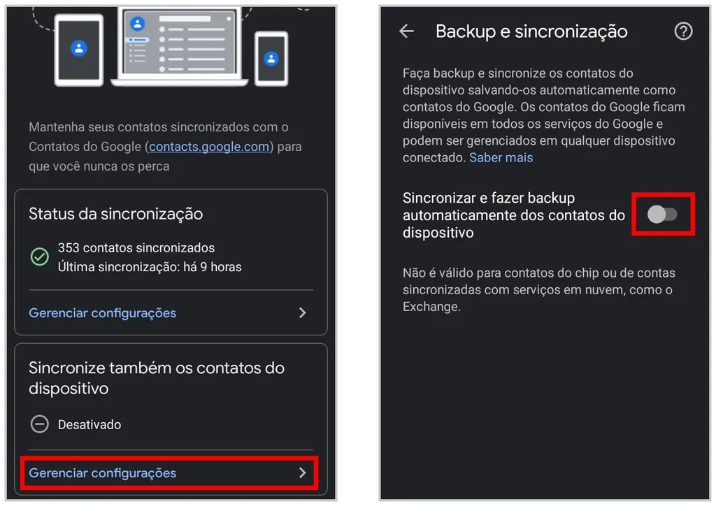 como fazer backup dos contatos no chip