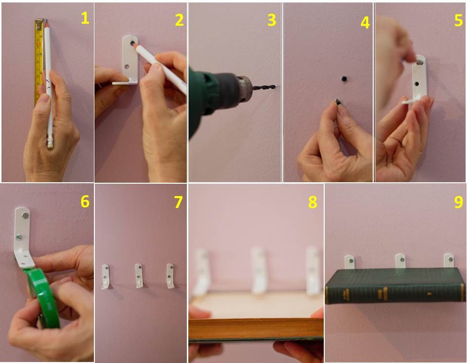 como fazer estante invisivel de livros