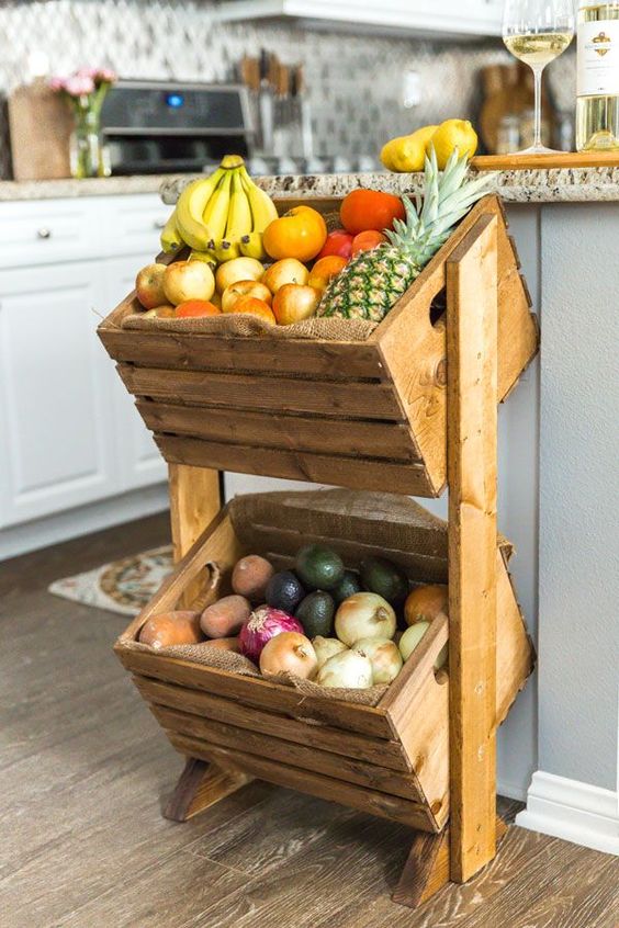 Como organizar frutas e verduras na fruteira