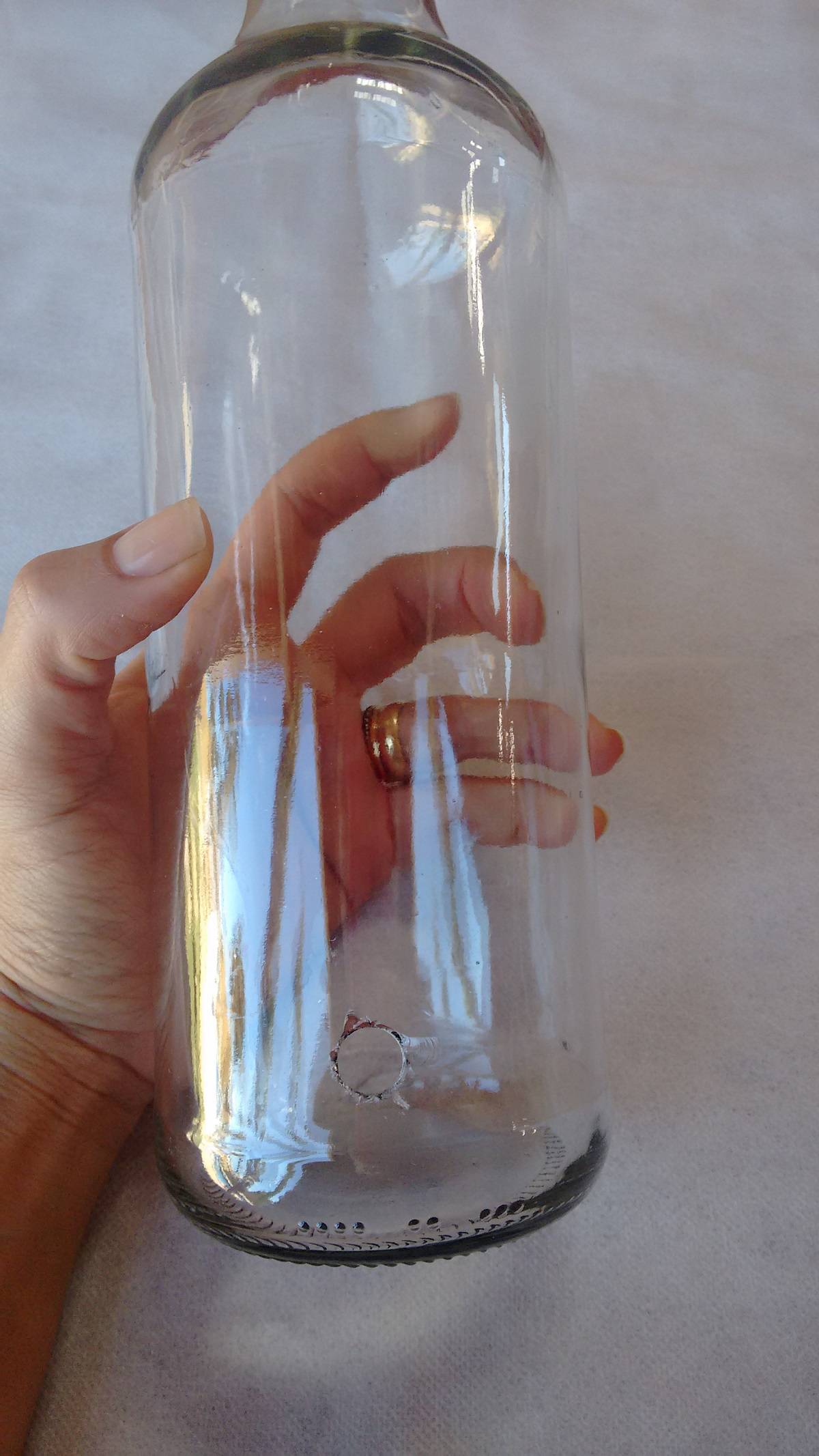 como fazer luminaria de garrafa de vidro