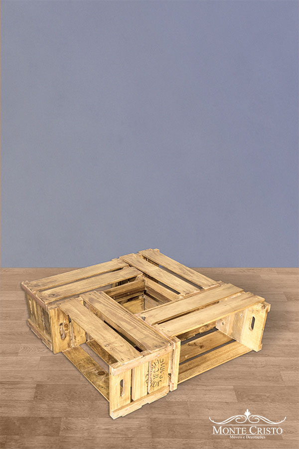 como fazer mesa de centro com caixotes