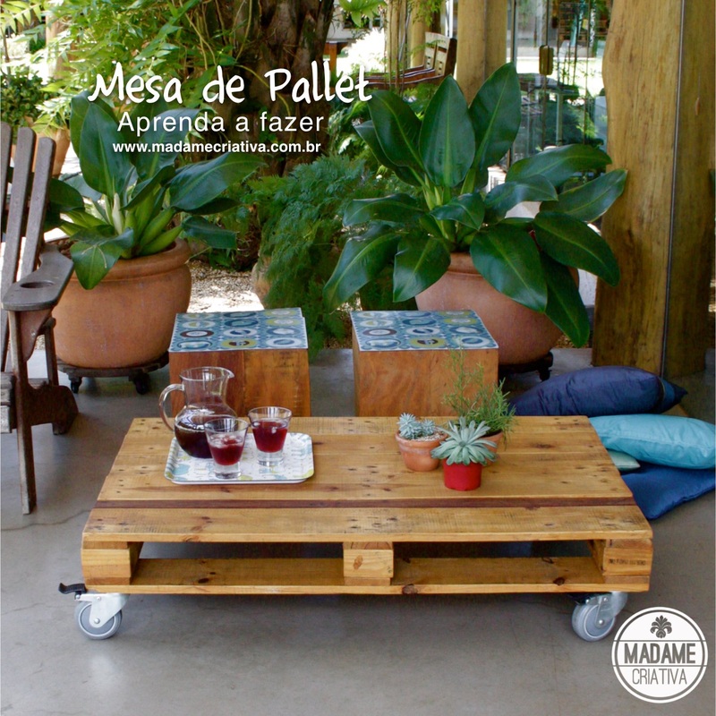 como fazer mesa de centro de pallet
