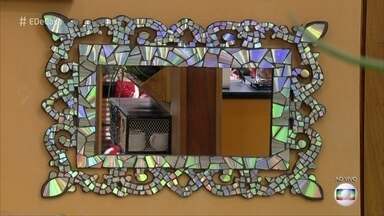 como fazer mosaico com cds