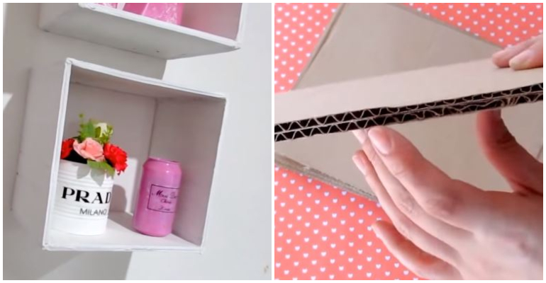 como fazer nicho de papelão