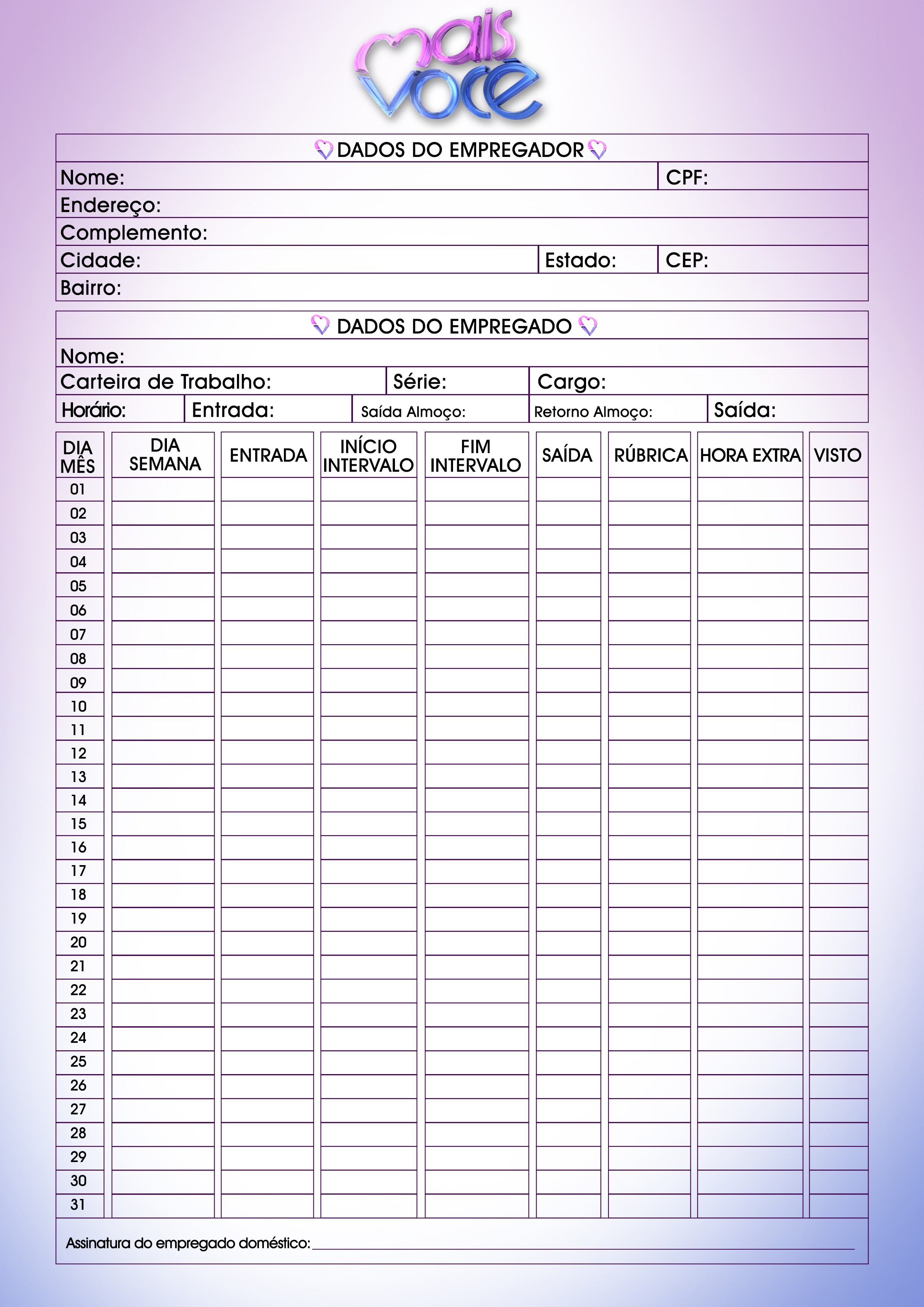 como fazer o controle de ponto de funcionario