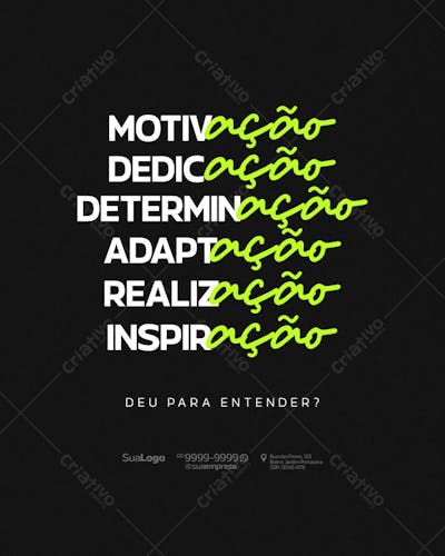 como fazer poster com frases motivacionais