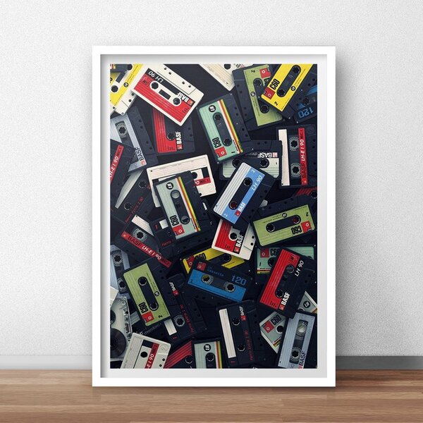 ideias de quadros com fitas k7 para decorar