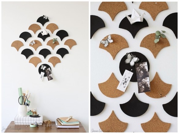 como fazer quadro de avisos de cortiça