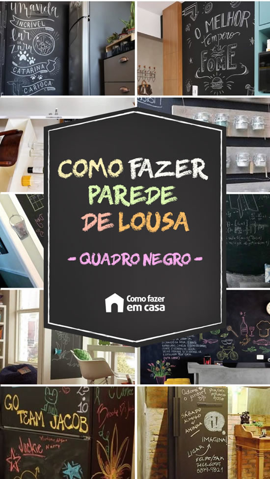 como fazer quadro negro com tinta lousa