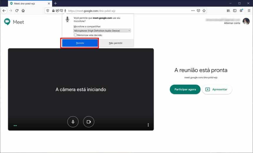 como fazer reunião no google meet celular