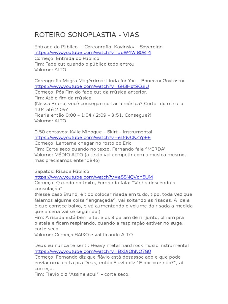 ideias de sonoplastia para peças de teatro