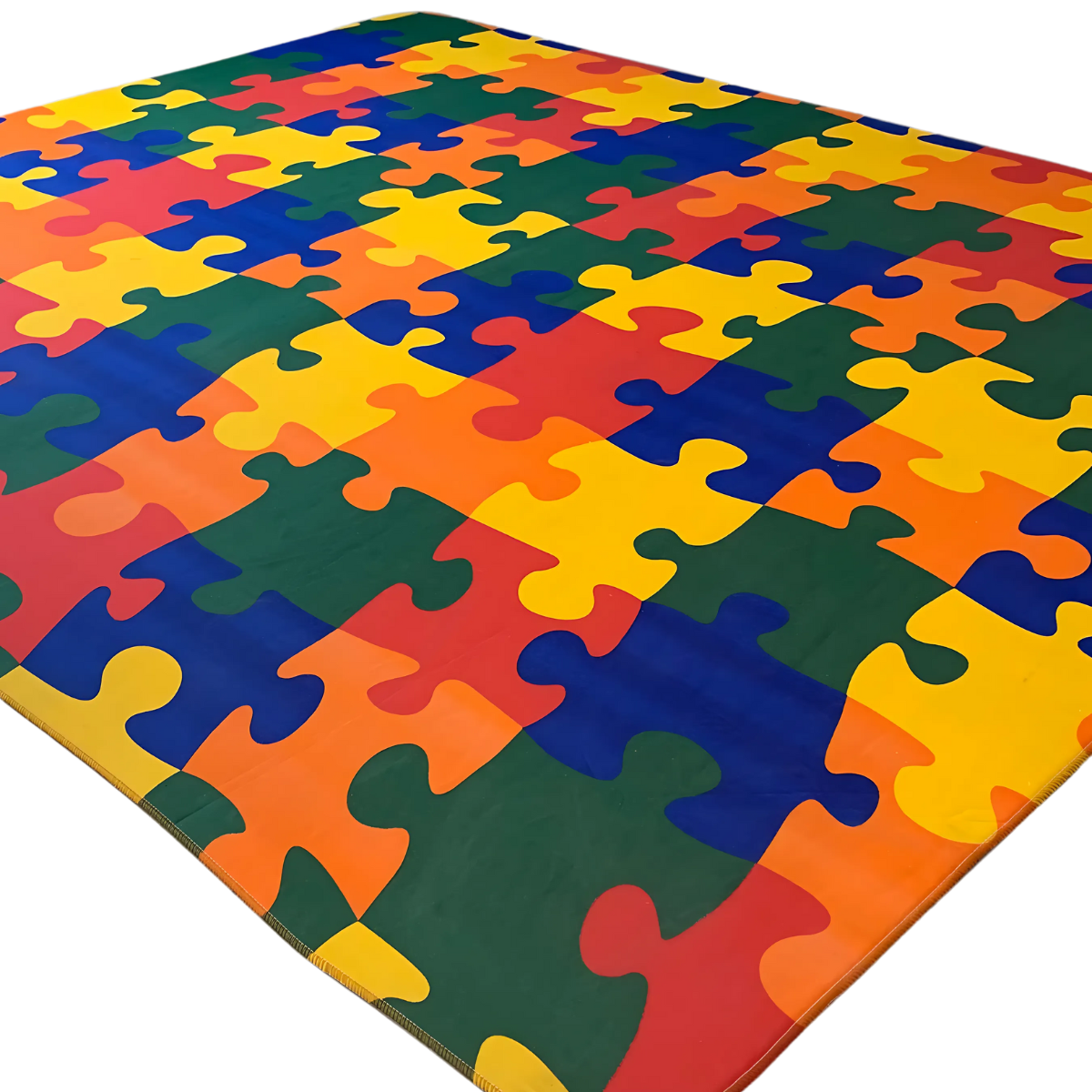 como fazer tapete de quebra cabeça