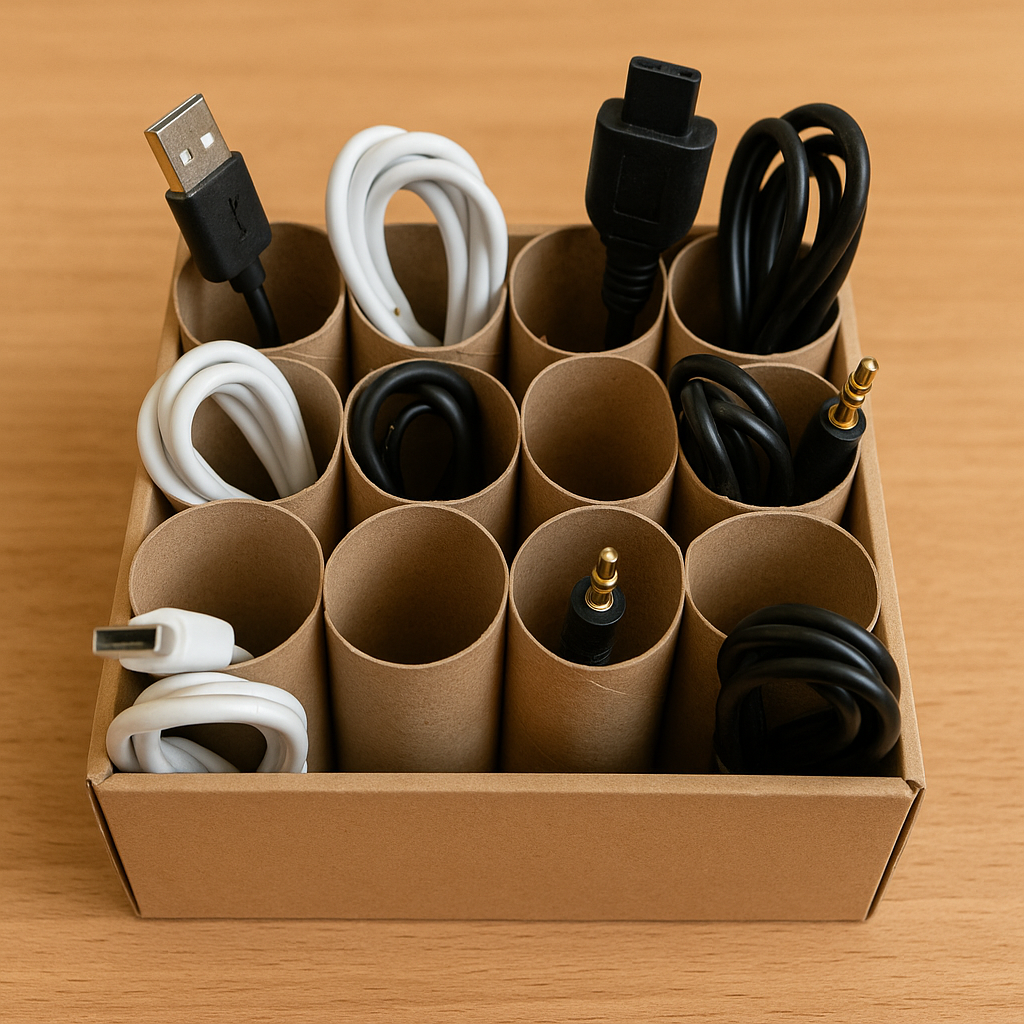 como fazer um organizador de cabos