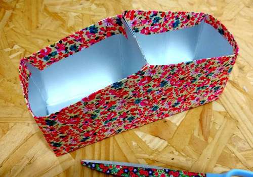 como fazer um organizador de escritório de caixa de leite