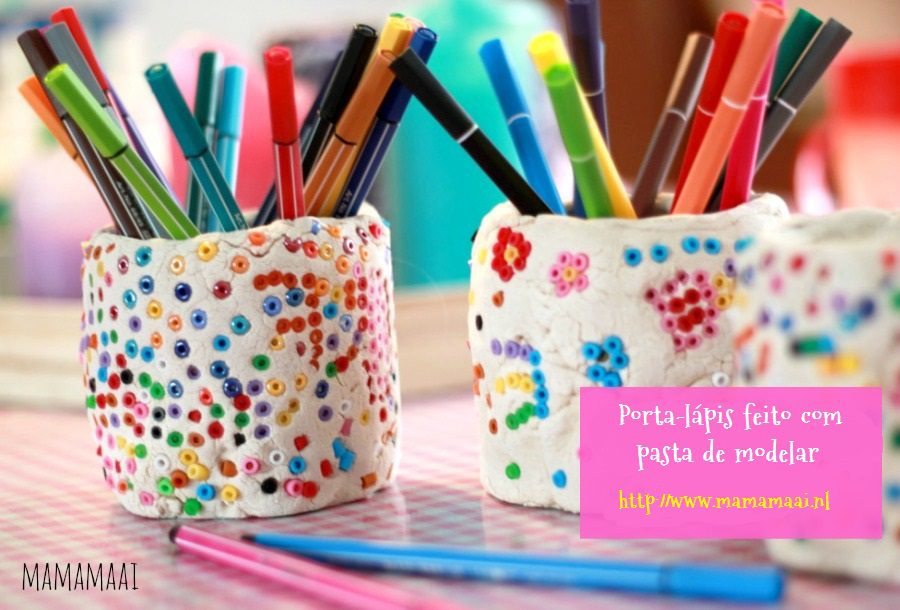 ideias criativas porta lapis argila