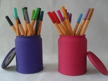 como fazer um porta-lápis de lata