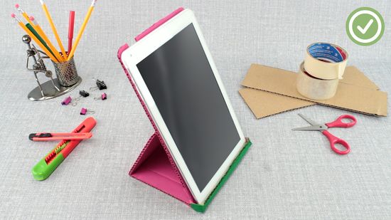 como fazer um suporte para tablet de biscuit