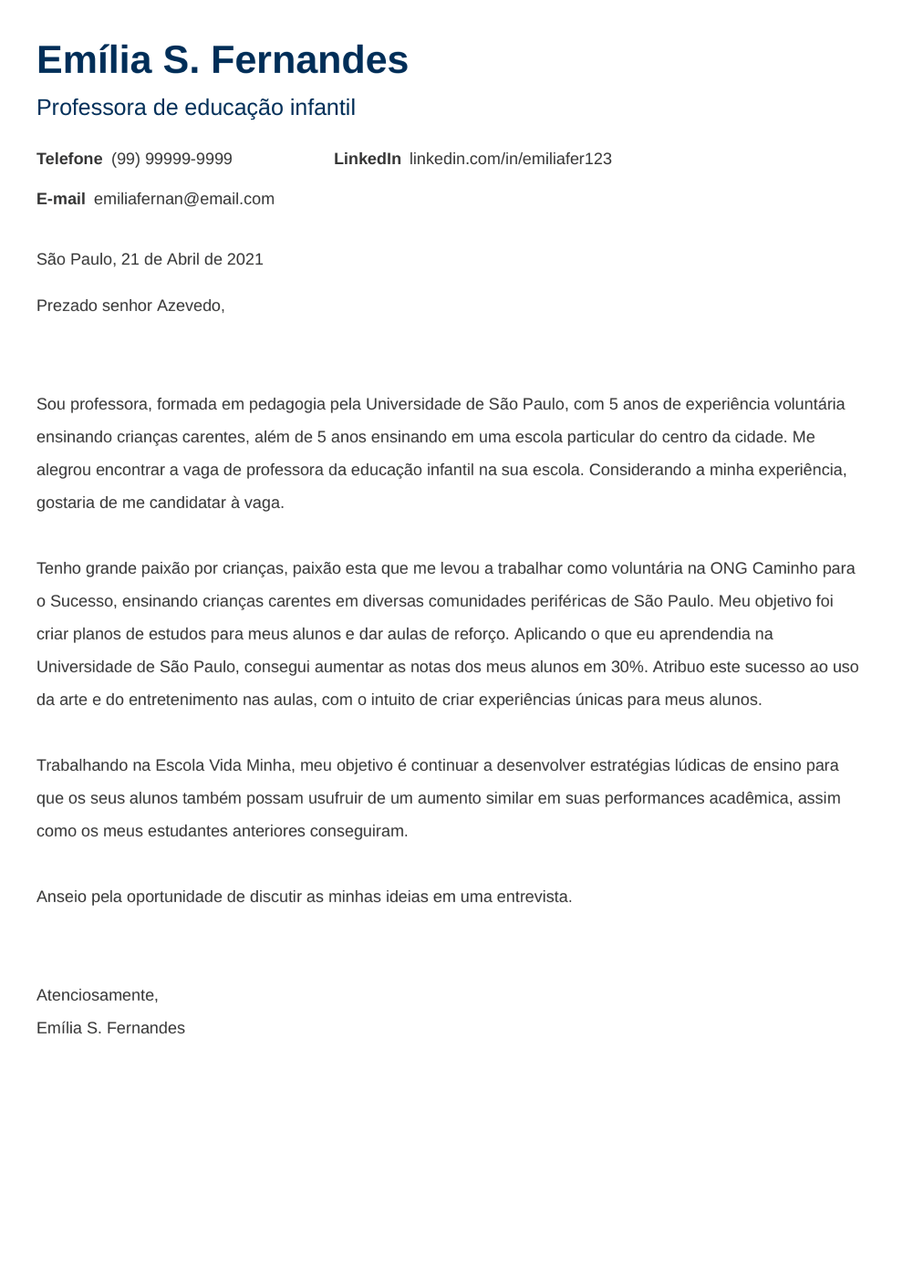 erros comuns ao escrever carta de apresentação