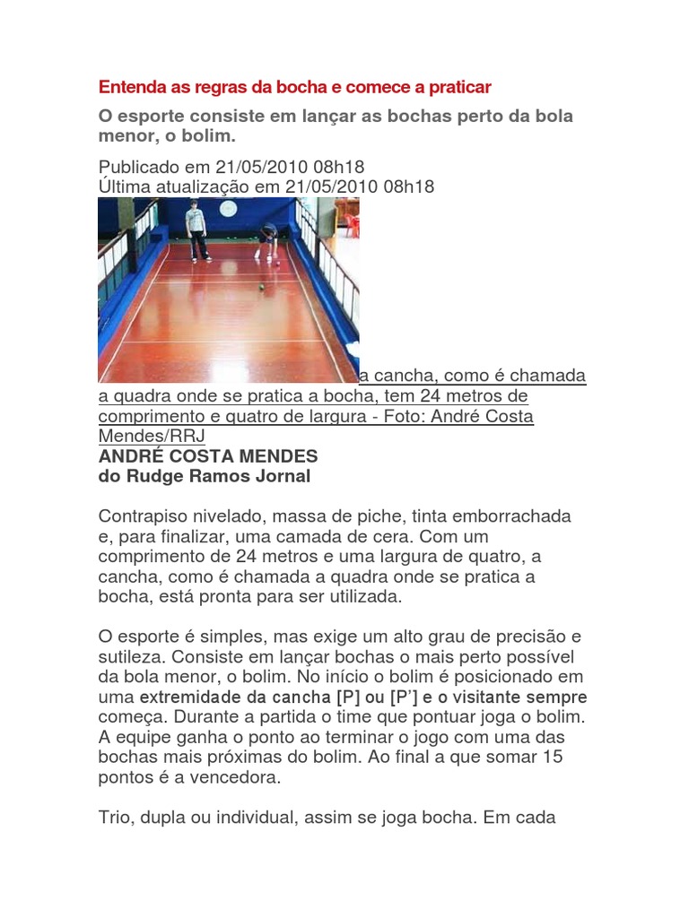 melhores técnicas para lançar bocha com precisão