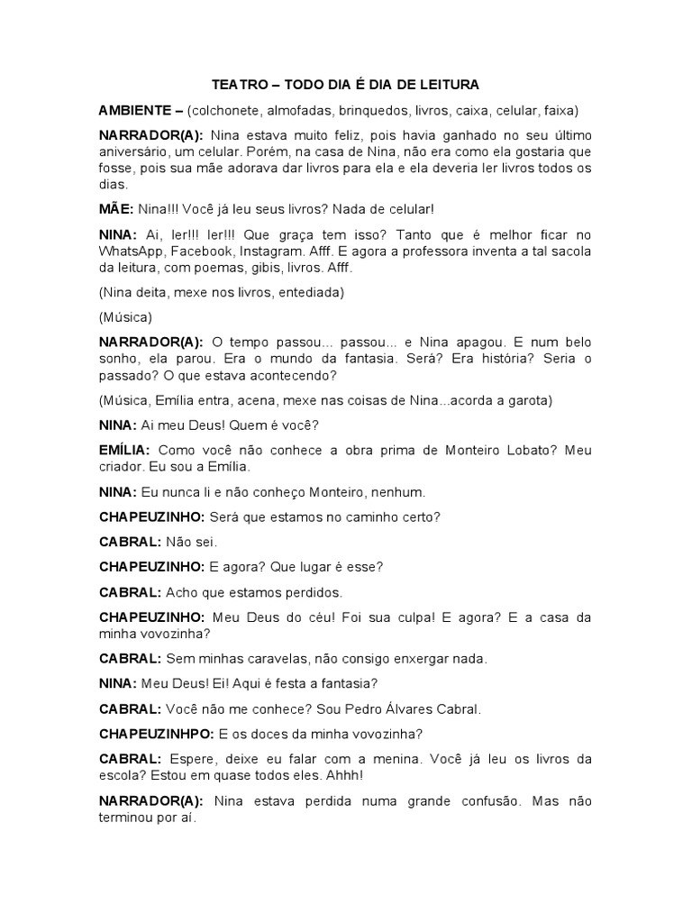 como ler peça de teatro