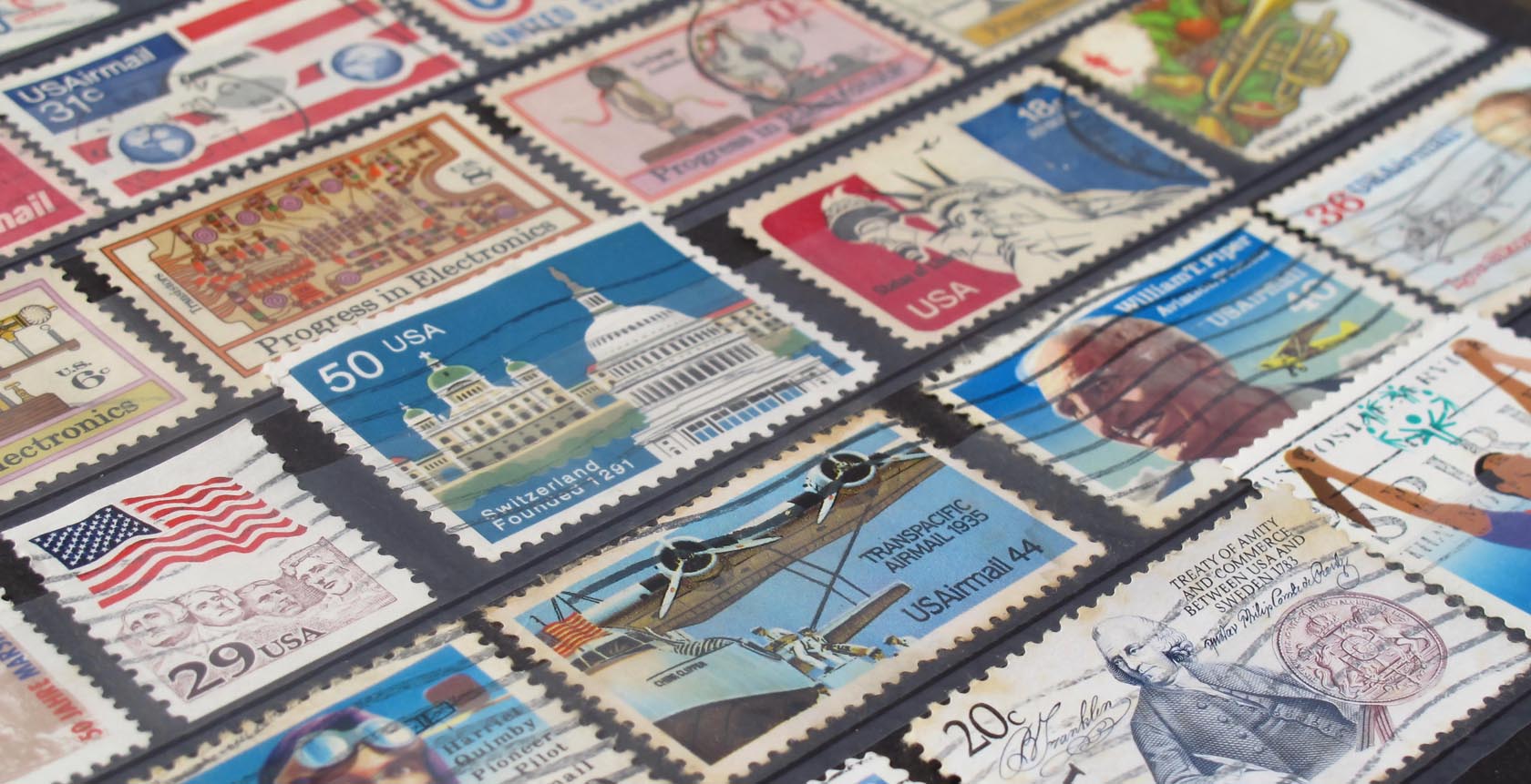 como limpar coleção de selos