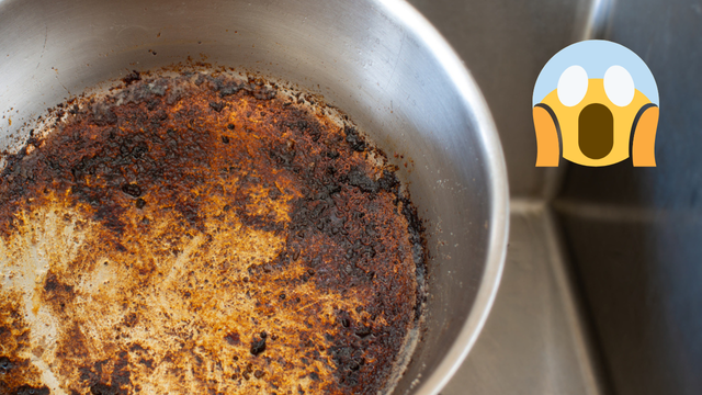 como limpar panela de inox queimada
