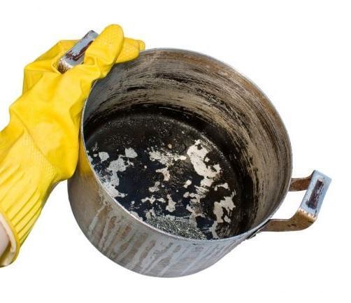 erros comuns ao limpar panela de inox queimada