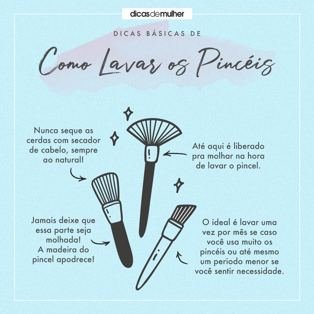 como limpar pinceis de maquiagem corretamente
