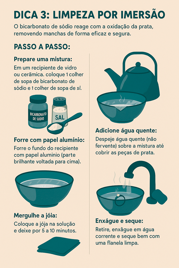 como limpar prata que escureceu