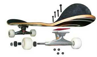 como montar um skate peça por peça