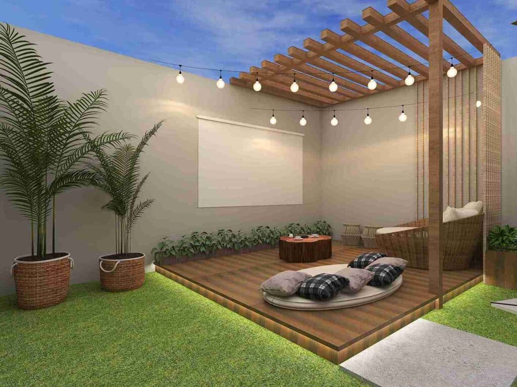 ideias criativas para organizar área de lazer pequena