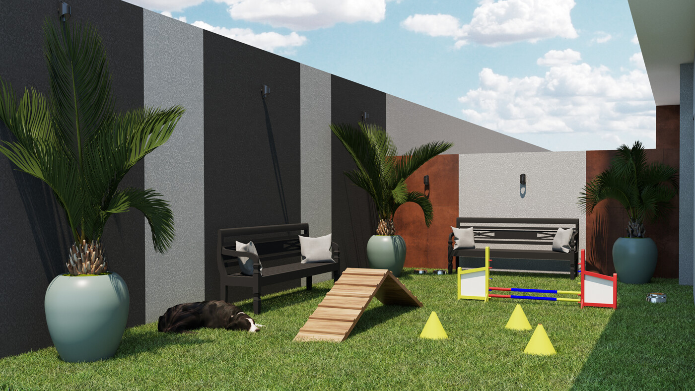 como organizar a área de lazer com espaço pet