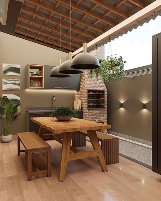 ideias criativas para decorar área de lazer com salão de festas