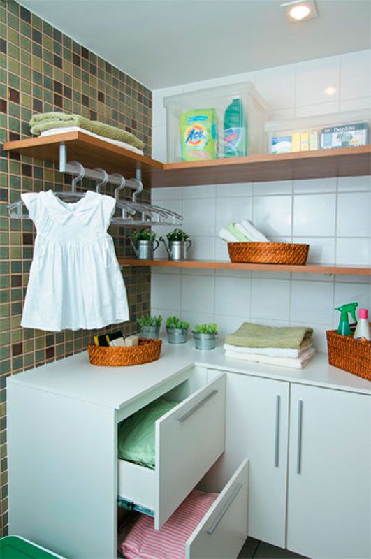 Transforme sua área de serviço: ideias criativas com nichos e acessórios