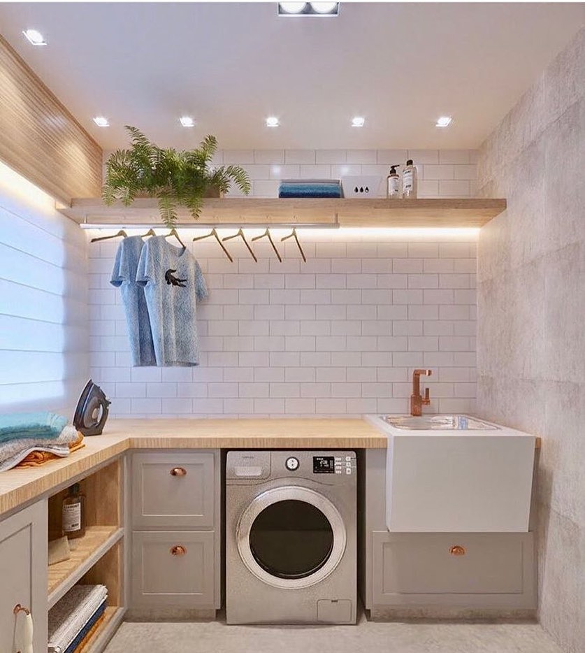 como organizar a área de serviço grande