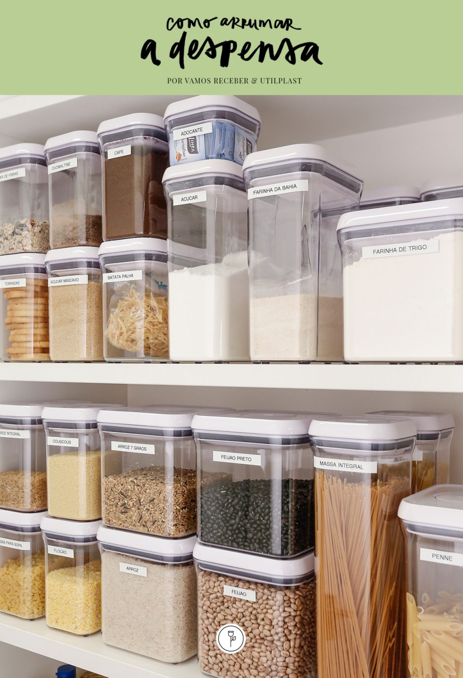 5 ideias de títulos:
1. Despensa Organizada: O Guia Completo para Evitar Desperdício
2. Potes Mágicos: Como a Organização da Despensa Transforma sua Cozinha
3. Despensa Funcional: Dicas de Ouro para Otimizar Espaço e Tempo
4. Adeus Bagunça: A Arte de Organizar a Despensa Passo a Passo
5. Despensa Inteligente: Estratégias para Economizar e Cozinhar Melhor