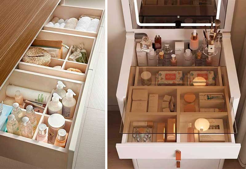 DIY: Organizadores de gaveta para perfumes com materiais reciclados