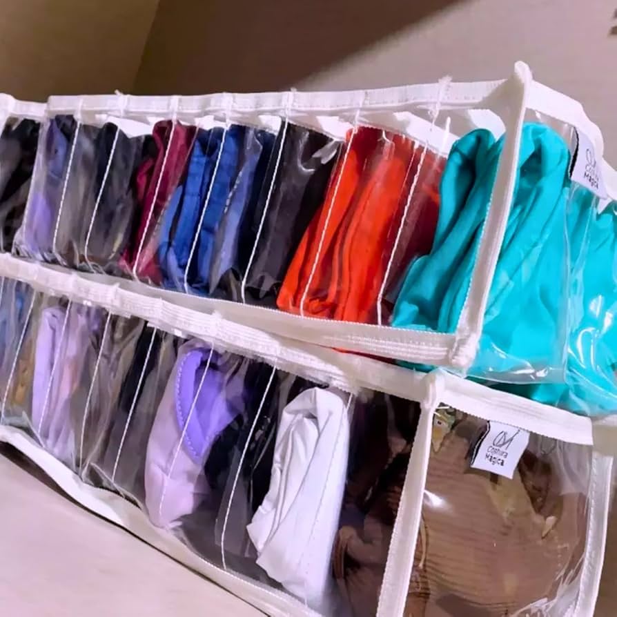 como organizar a gaveta de roupas de praia de criança